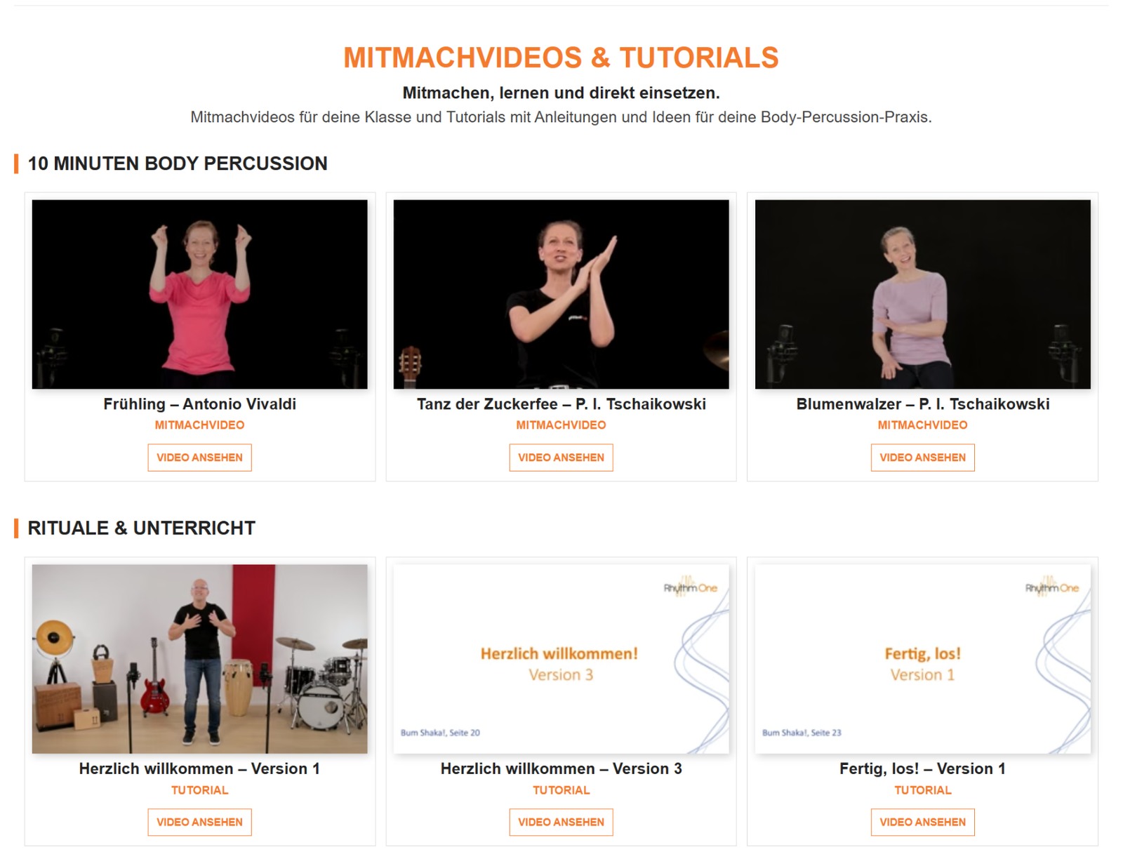 Mitmachvideos und Tutorials